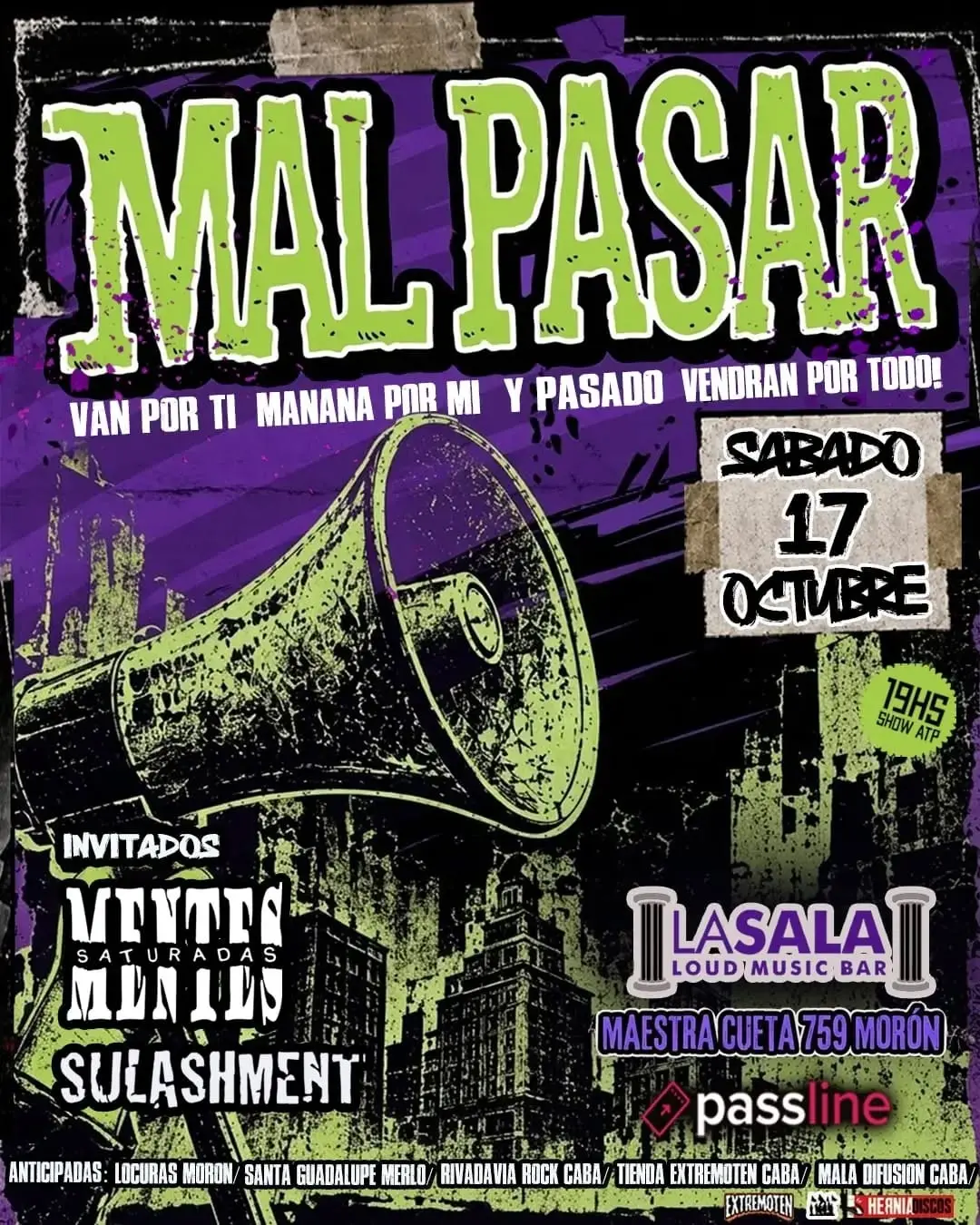 Flyer de malpasar, sulashment e mentessaturadasoficial