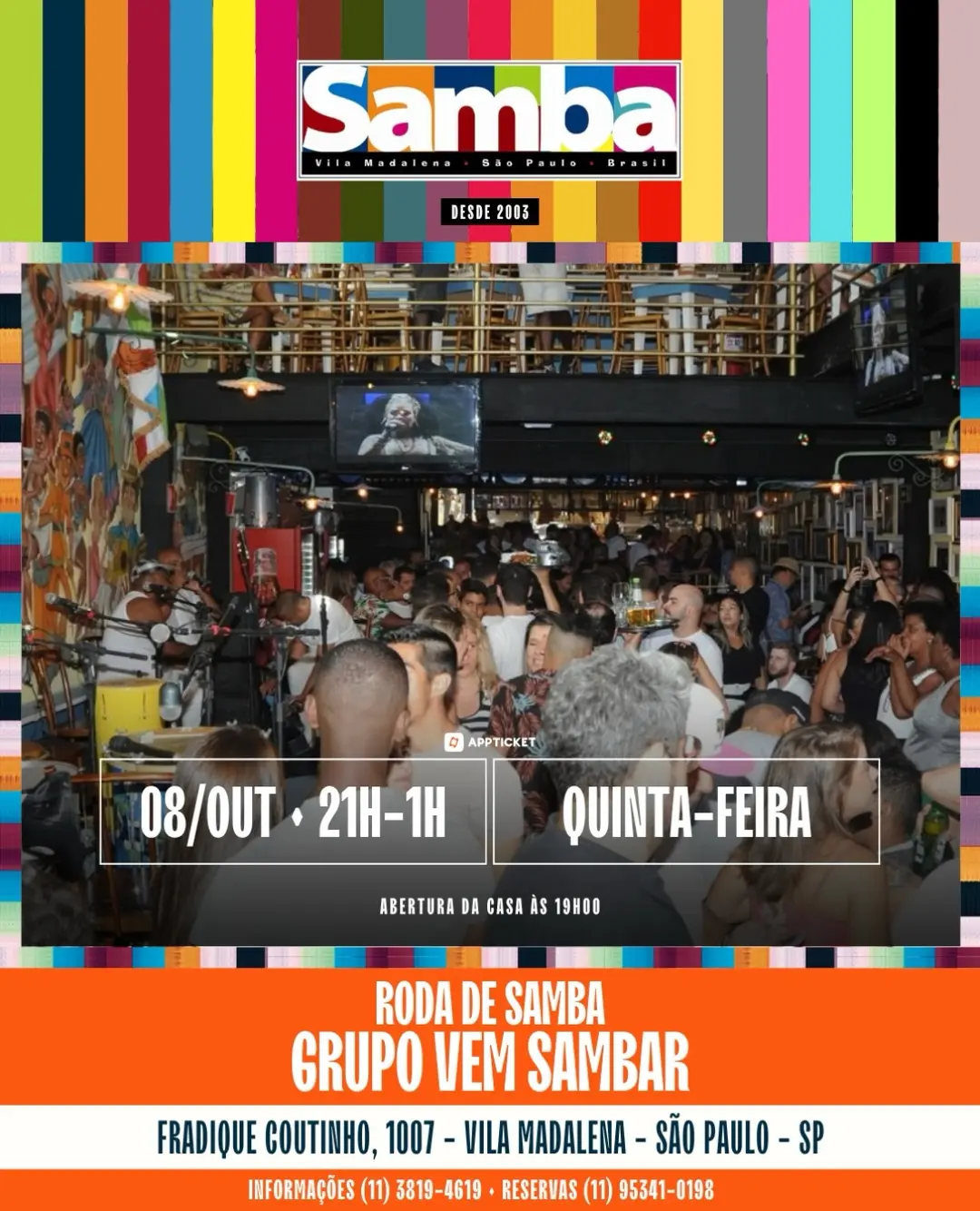 Flyer de Grupo Vem Sambar