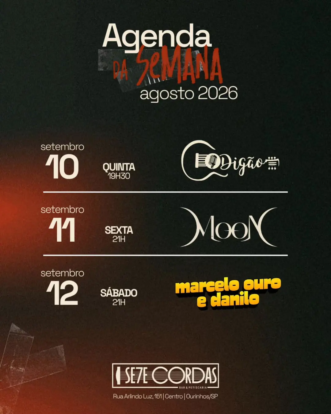 Flyer de Banda Moon
