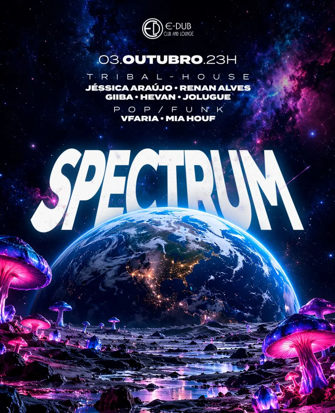 Flyer de Jessica Araujo, Renan Alves e mais 7 artistas