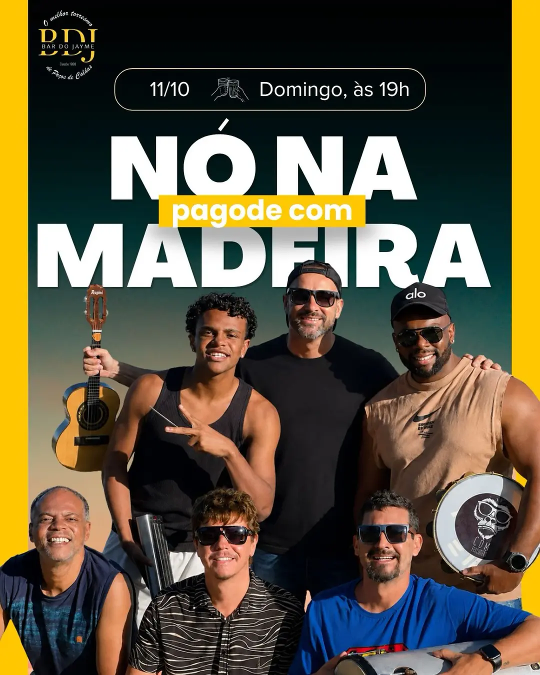 Flyer de Roda de Samba Nó na Madeira