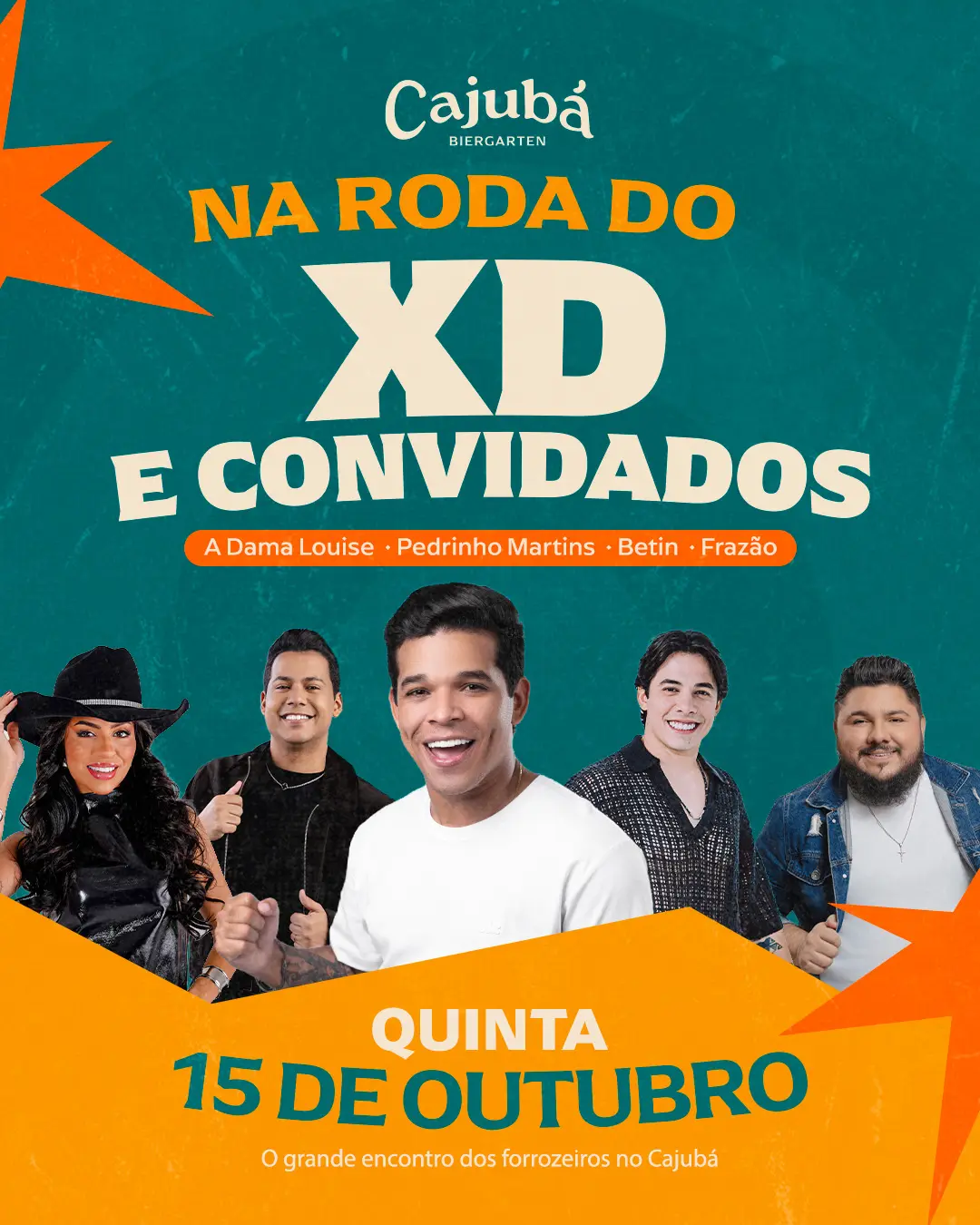 Flyer de A Dama, Pedrinho Martins, Betinn e Frazão