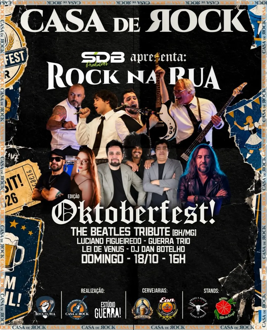 Flyer de The Beatles Tribute e mais 4 artistas