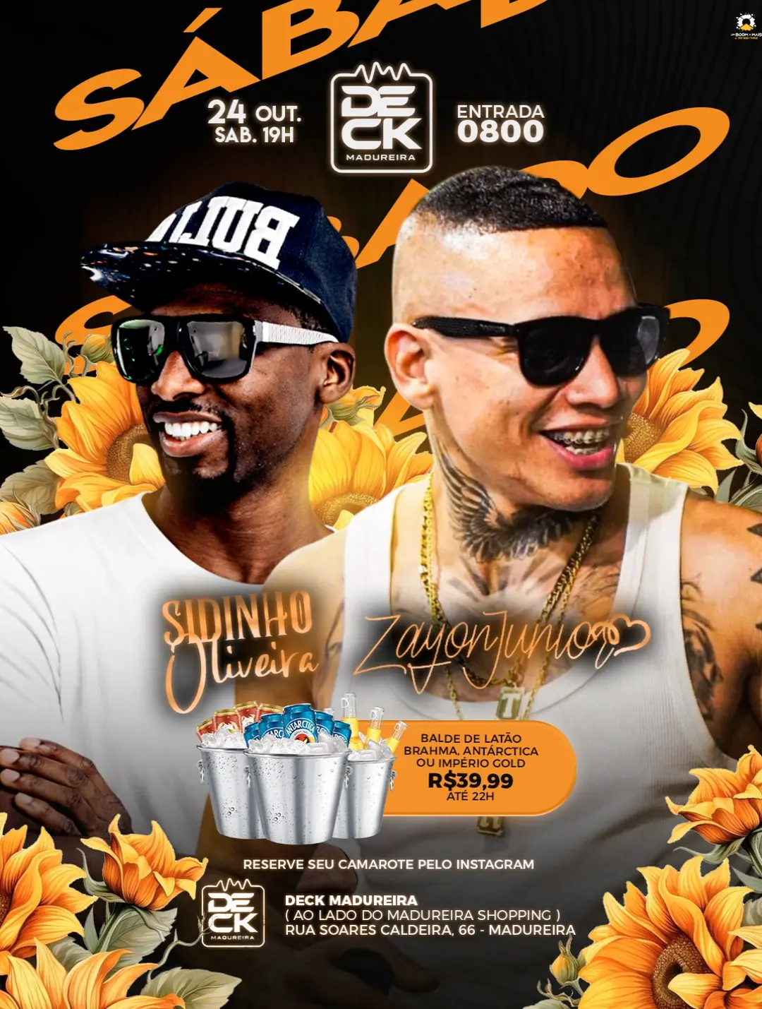 Flyer de Sidinho Oliveira e Zayon Junco