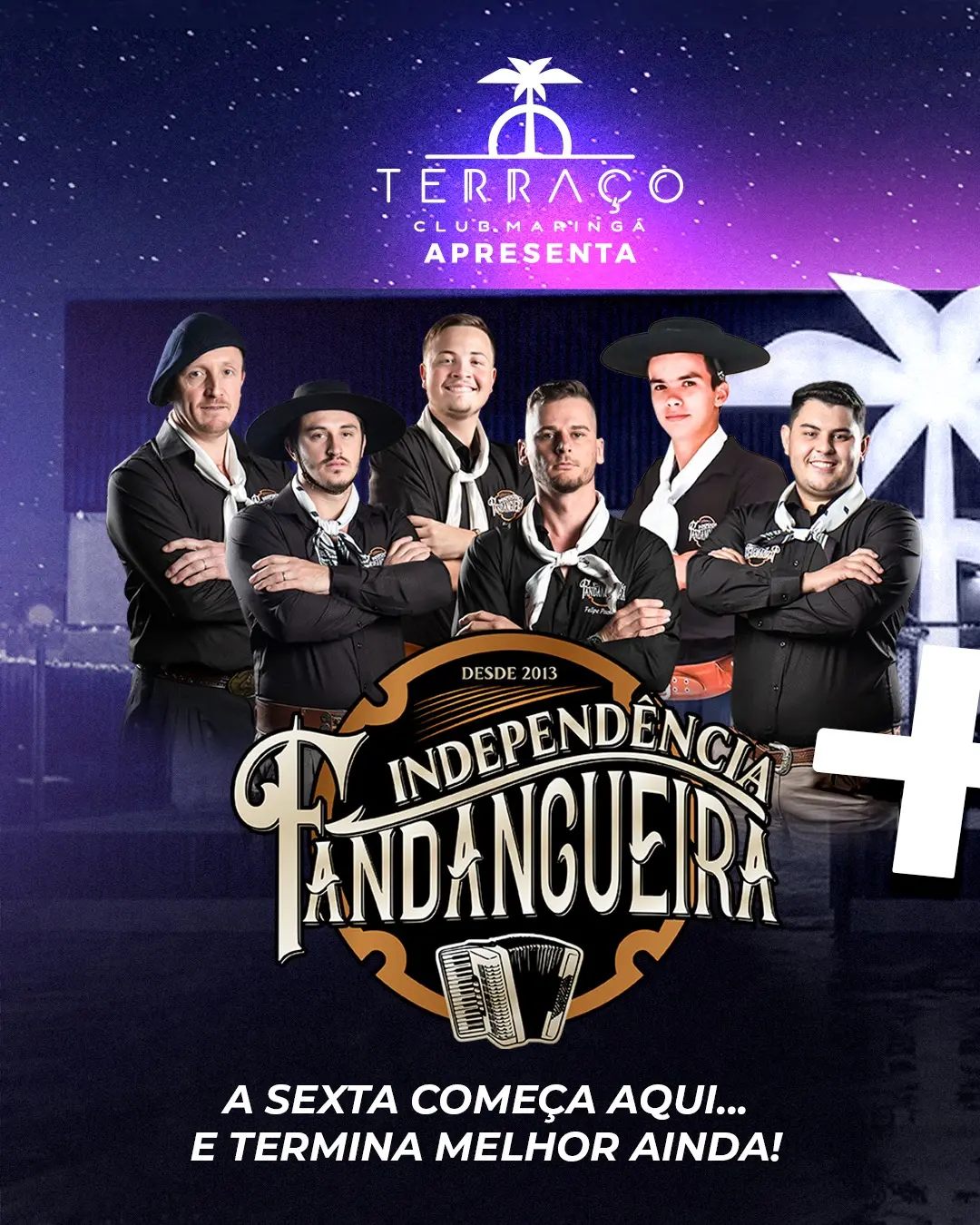Flyer de Independência Fandangueira e Banda Estância