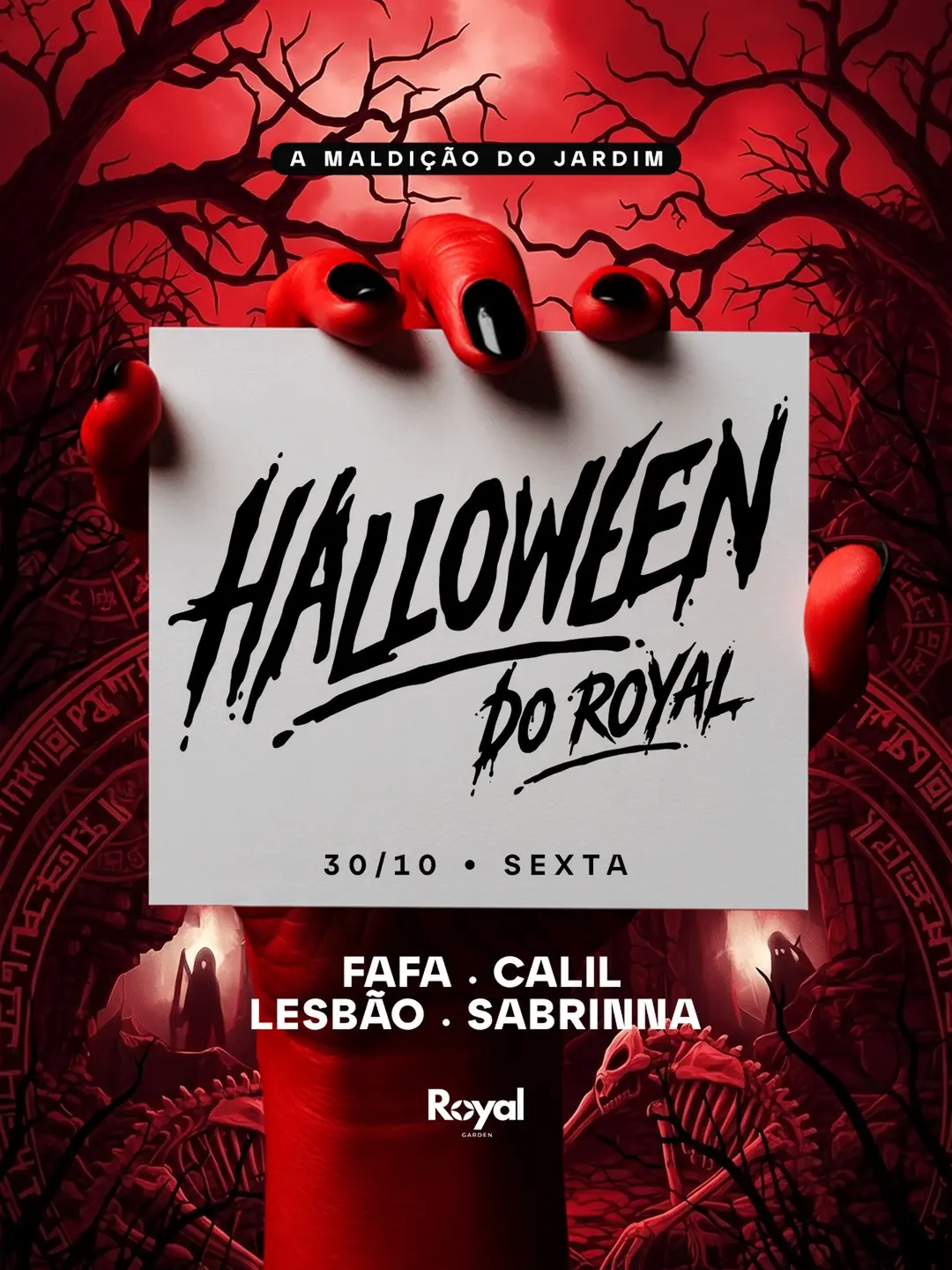 Flyer de Lesbão, CALIL, Fafa e SABRINNA
