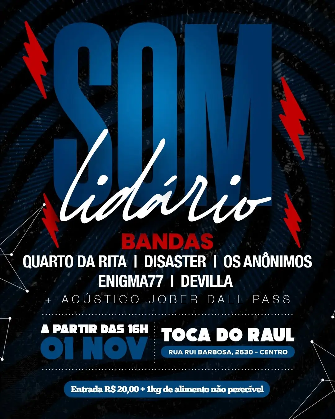 Flyer de Banda Devilla, Quarto da Rita e mais 4 artistas