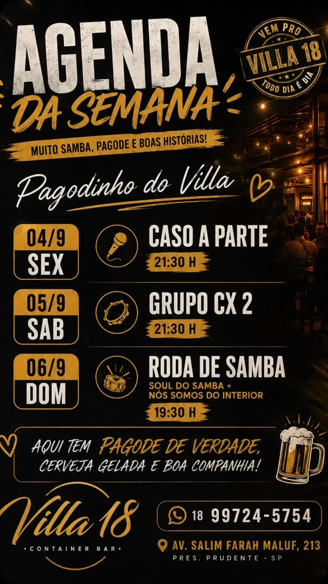 Flyer de Grupo Soul do Samba e Nós Somos do Interior