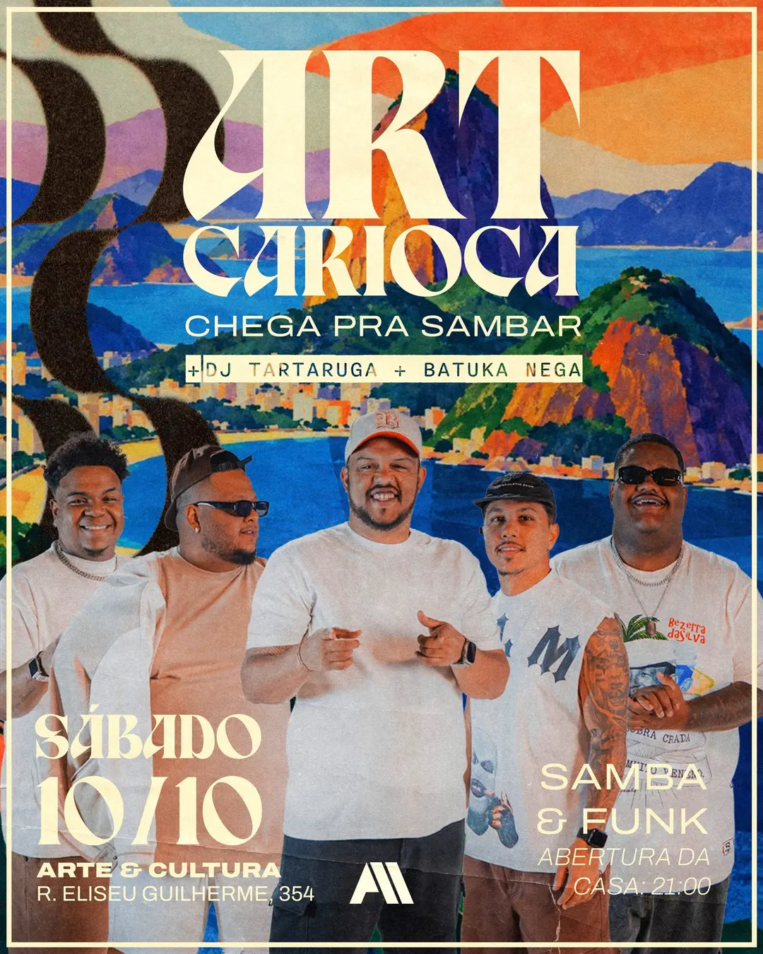 Flyer de Batuka Nega, Chega Pra Sambar e DJ Tartaruga