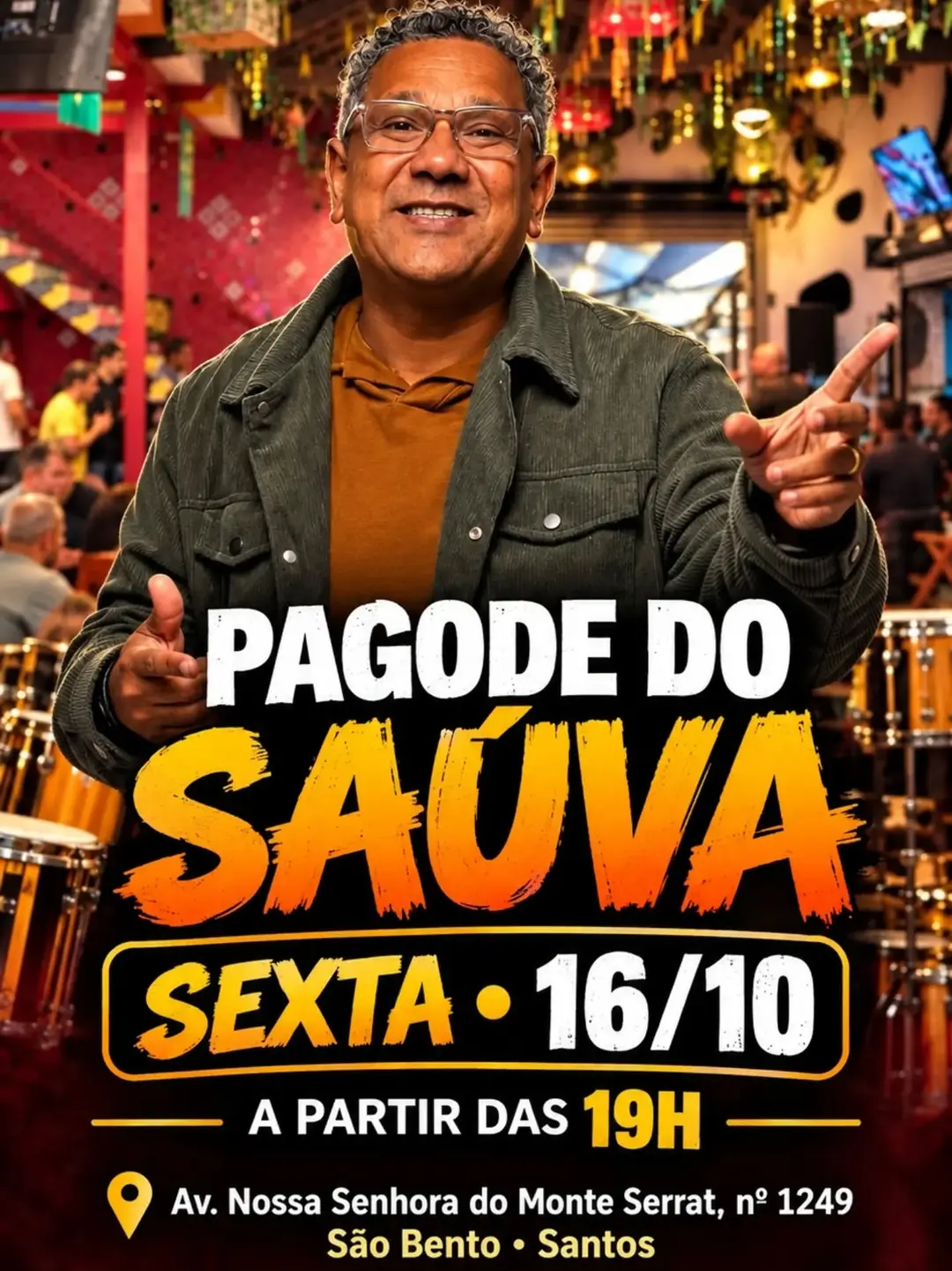 Flyer de Marcelo Saúva e Pagode do Saúva