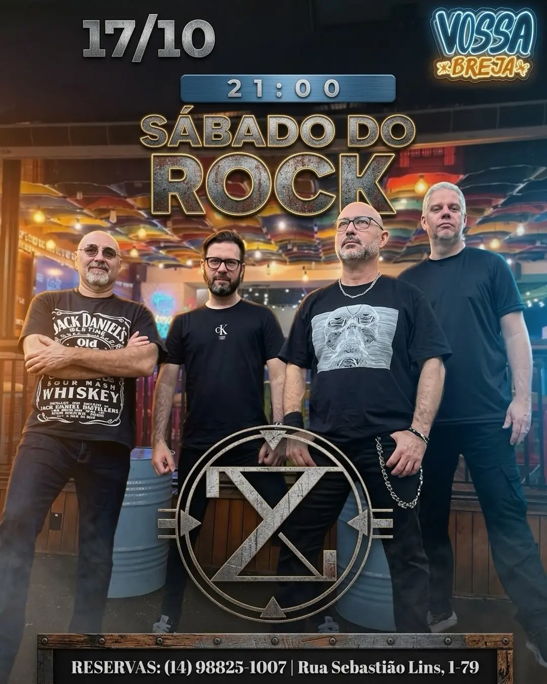 Flyer de Banda XYZ Bauru e XYZ