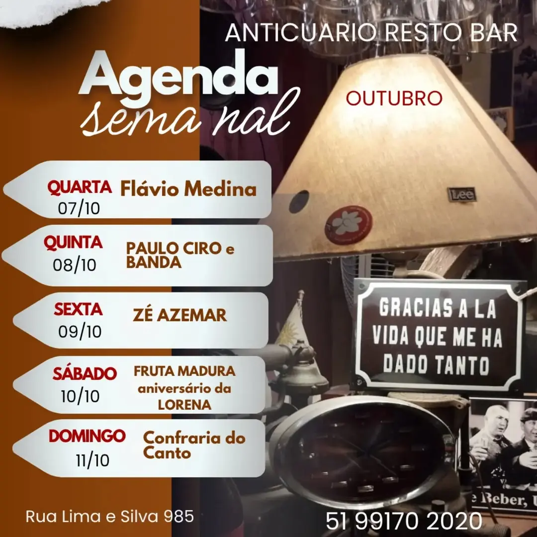 Flyer de Paulo Ciro & Banda, Flavio Medina e mais 3 artistas