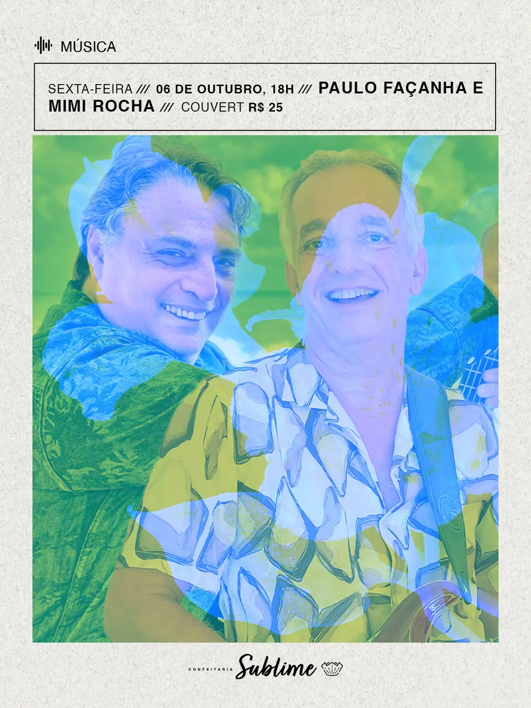 Flyer de Paulo Façanha e Míri Rocha