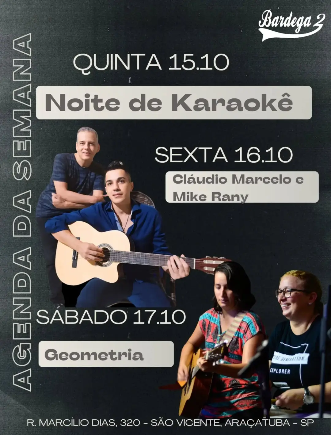 Flyer de Cláudio Marcelo e Mike Rany