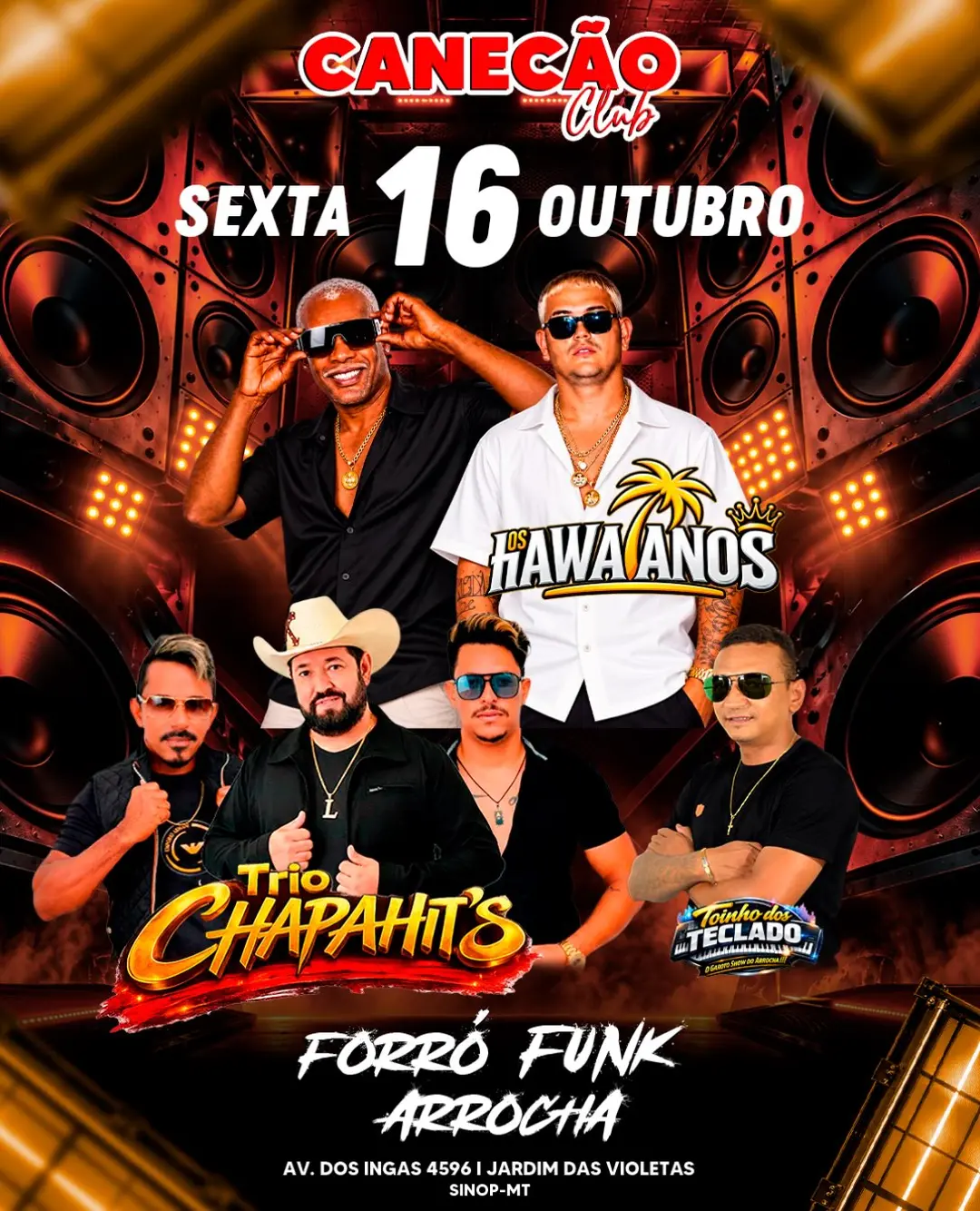 Flyer de Trio Chapahits, Toinho dos Teclados e mais 1 artista