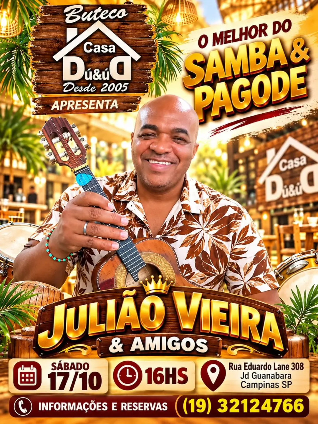 Flyer de Julião Vieira e Amigos