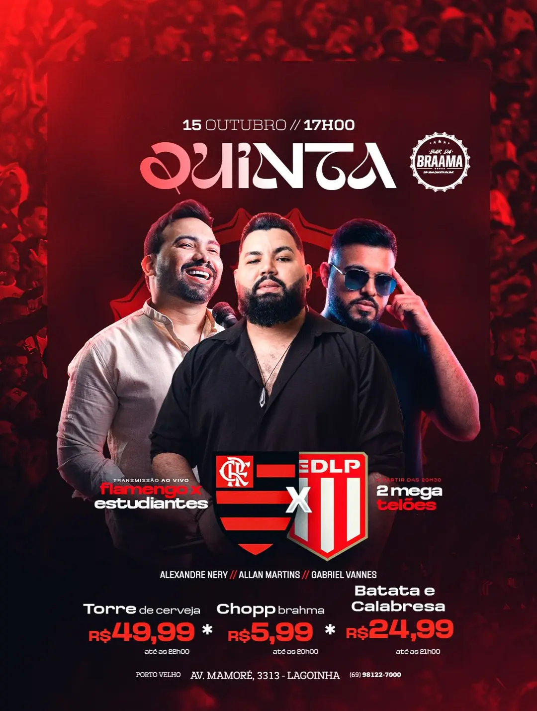 Flyer de Alexandre Nery, Allan Martins e Gabriel Vannes