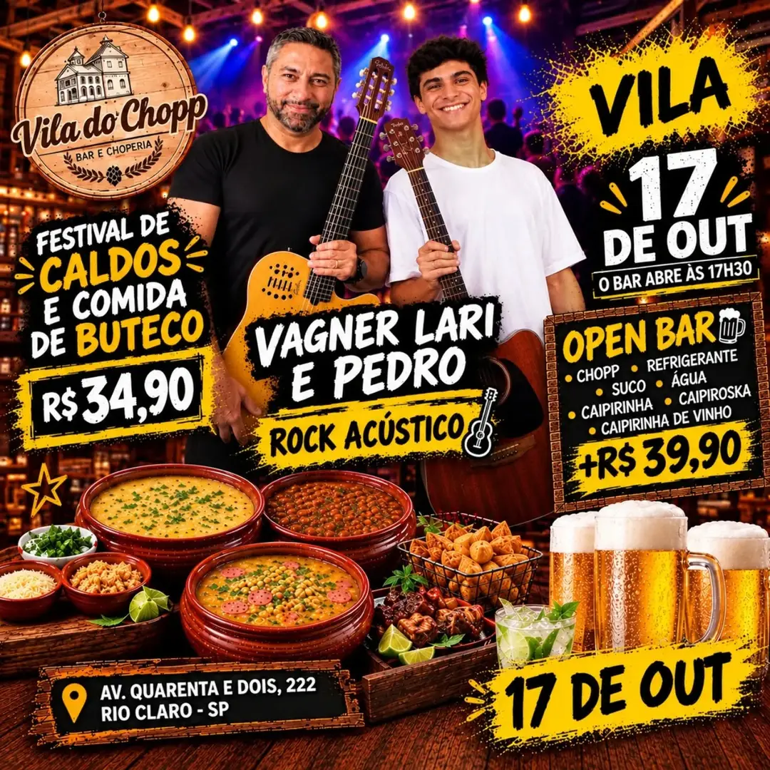 Flyer de Vagner Lari e Pedro