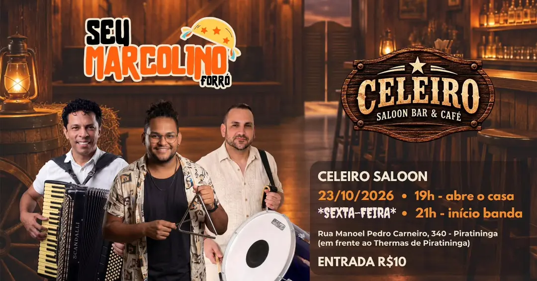 Flyer de Seu Marcolino Forró
