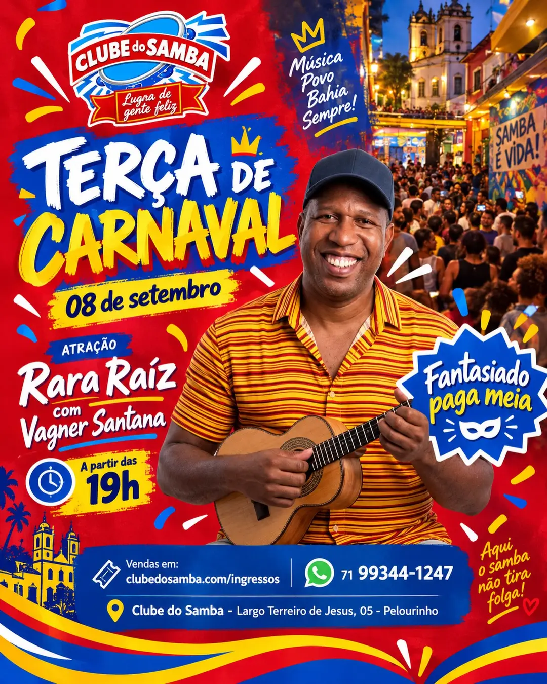 Flyer de Rara Raíz e Vagner Santana