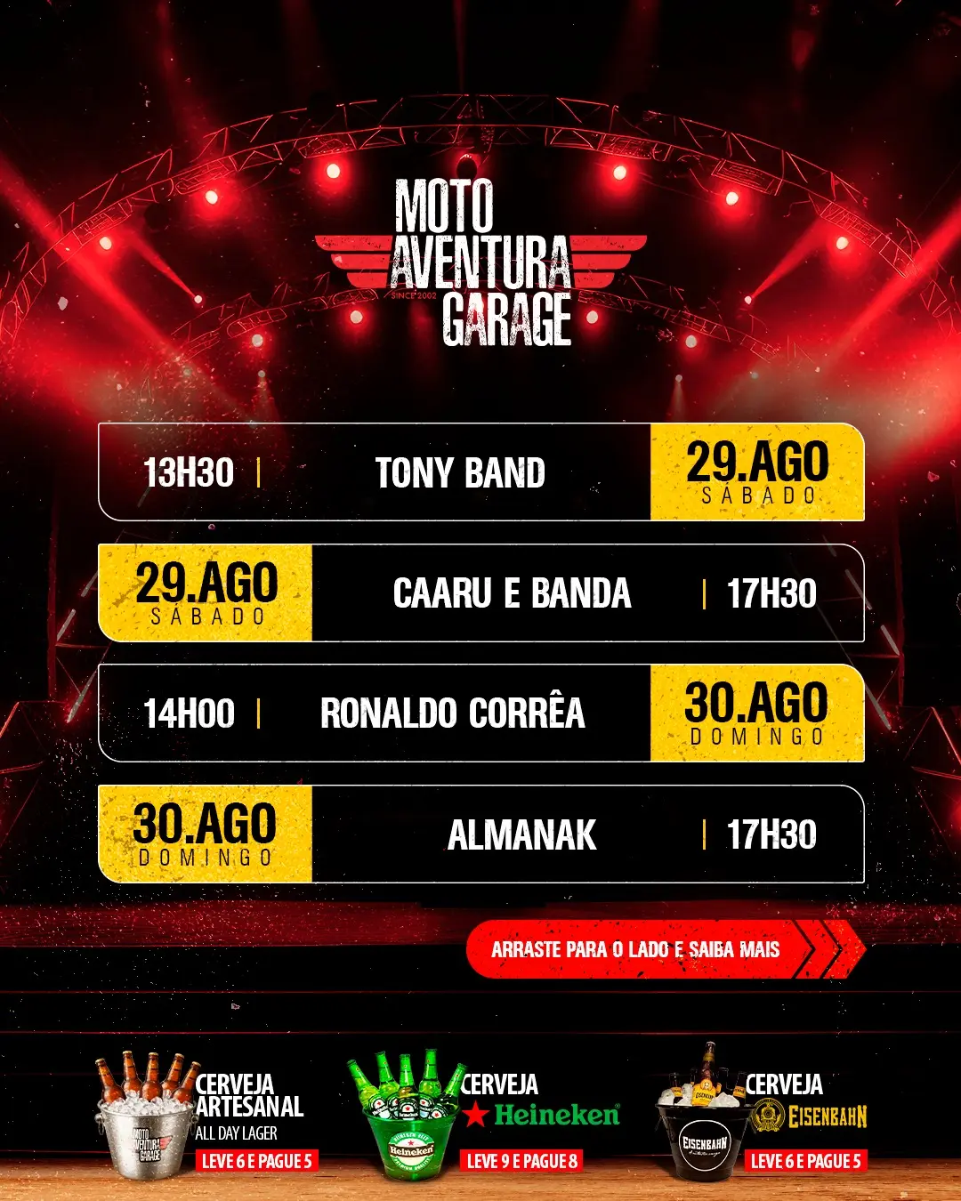 Flyer de Caaru e Tony Band Live Music