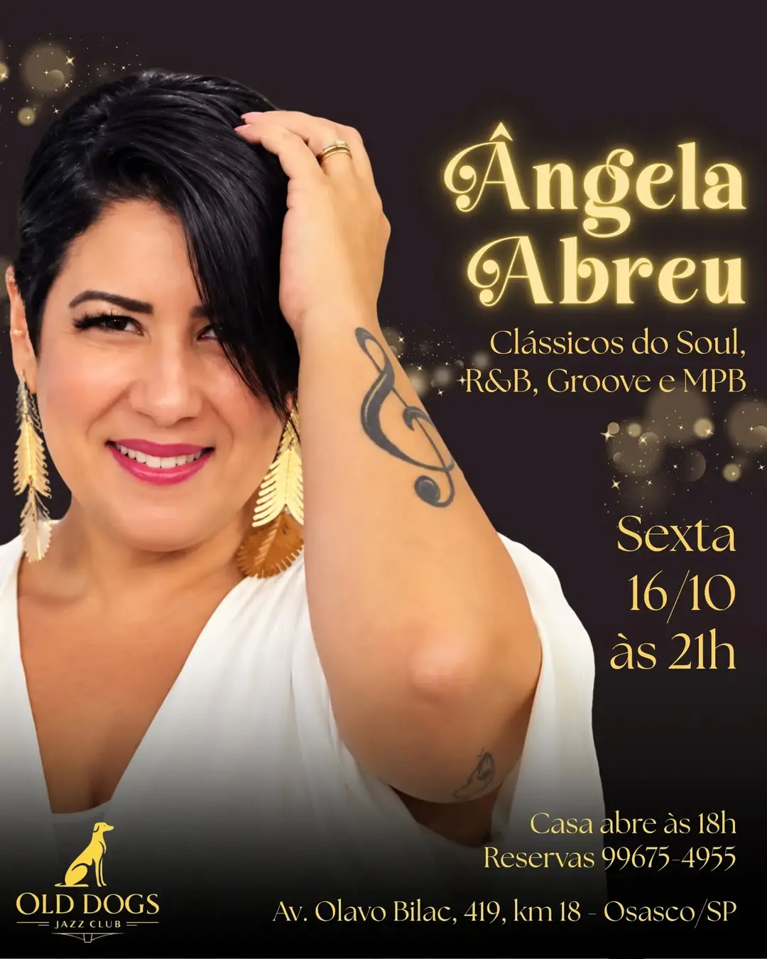 Flyer de Ângela Abreu