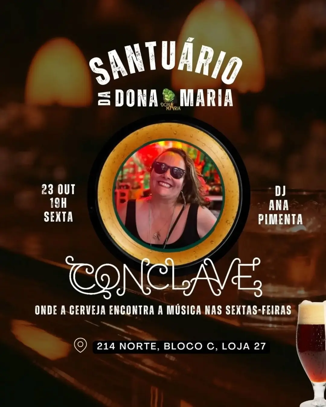 Flyer de DJ Ana Pimenta