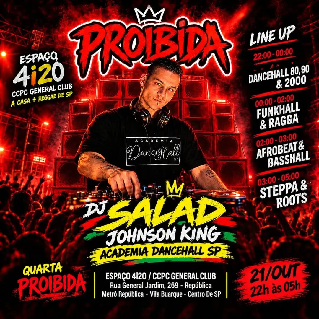 Flyer de DJ Salad Johnson King, DallaH e mais 7 artistas