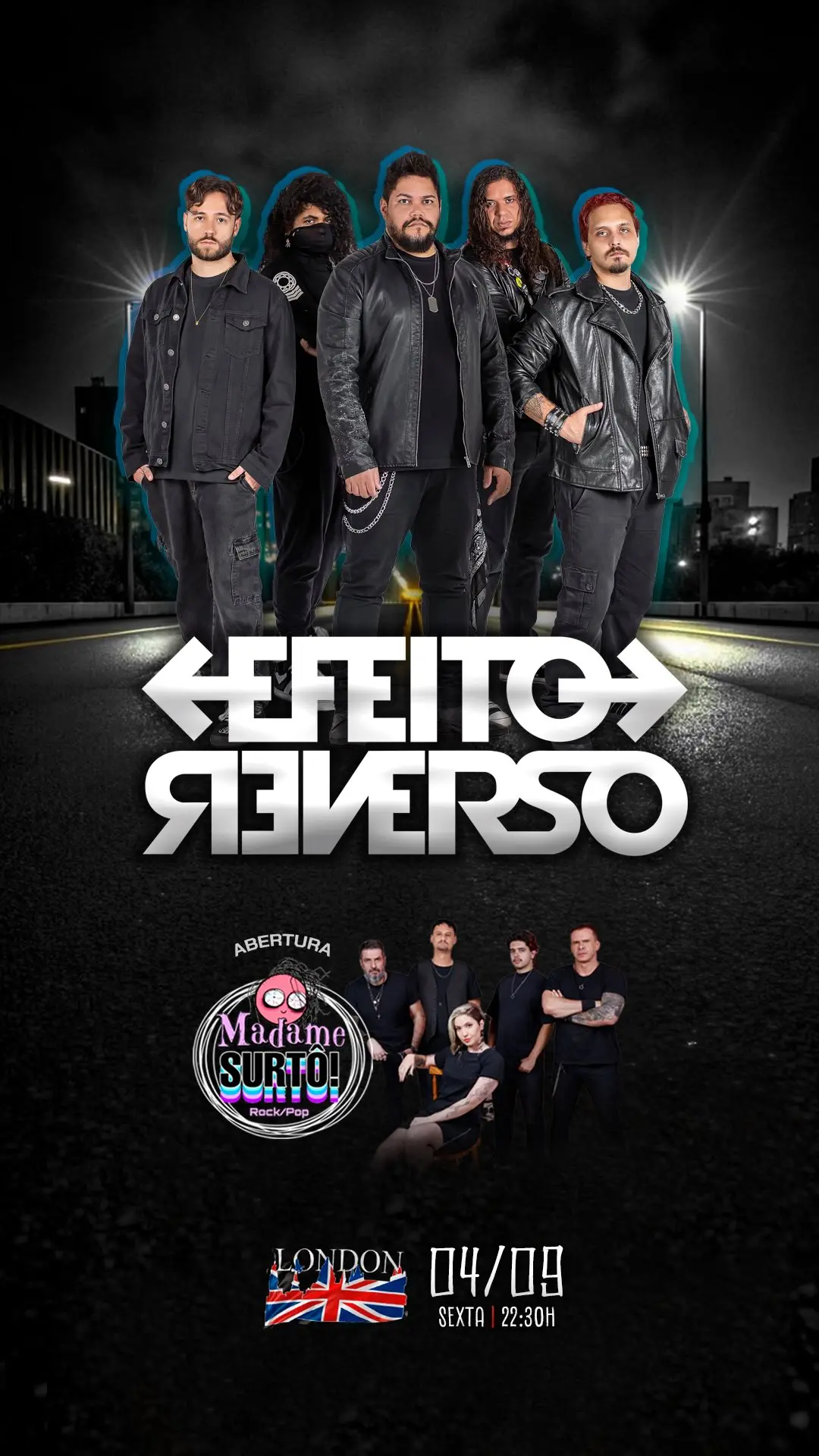Flyer de Madame Surtô! e Efeito Reverso