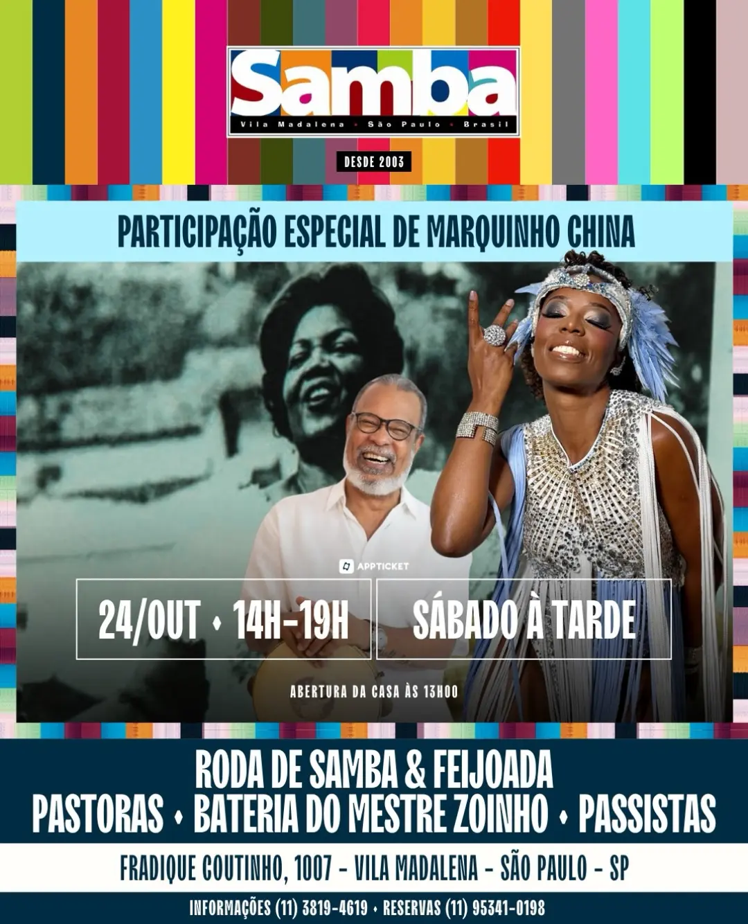 Flyer de Marquinho China e mais 3 artistas