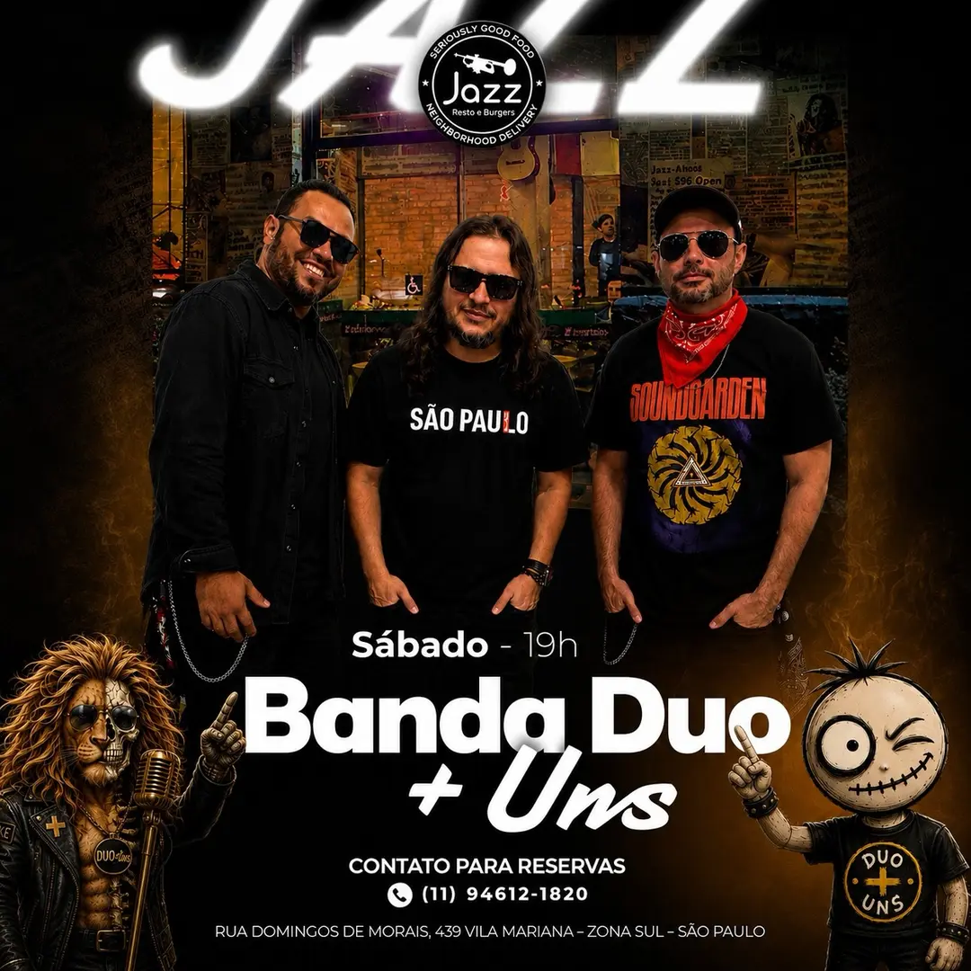 Flyer de Felipe Araújo e Power Trio Duo Mais Uns