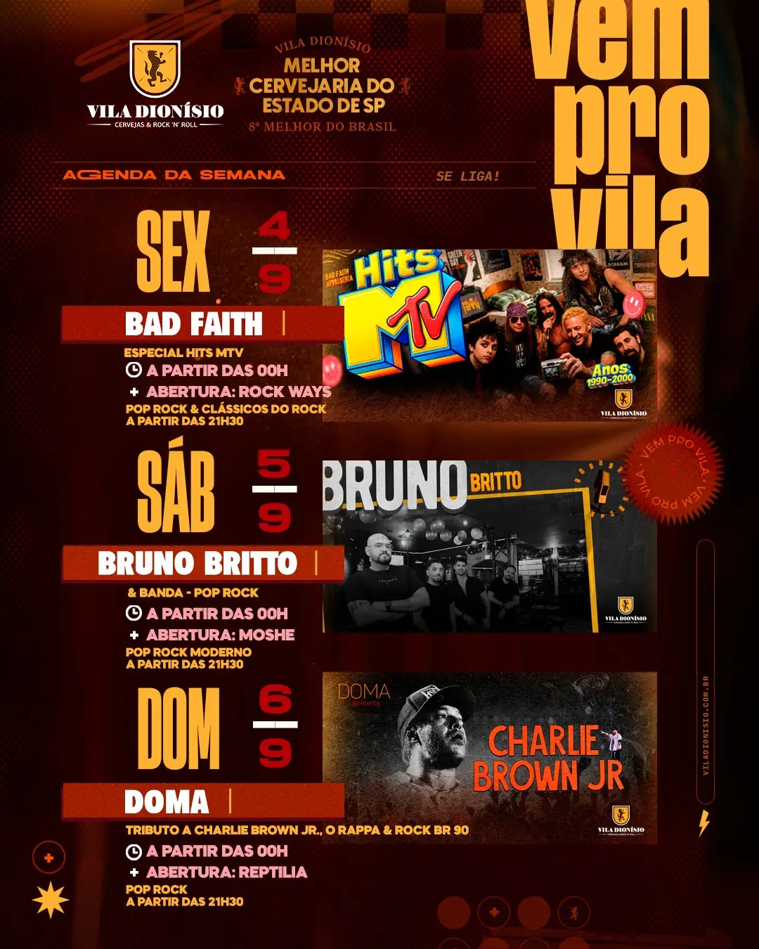 Flyer de Rock Ways e Bad Faith