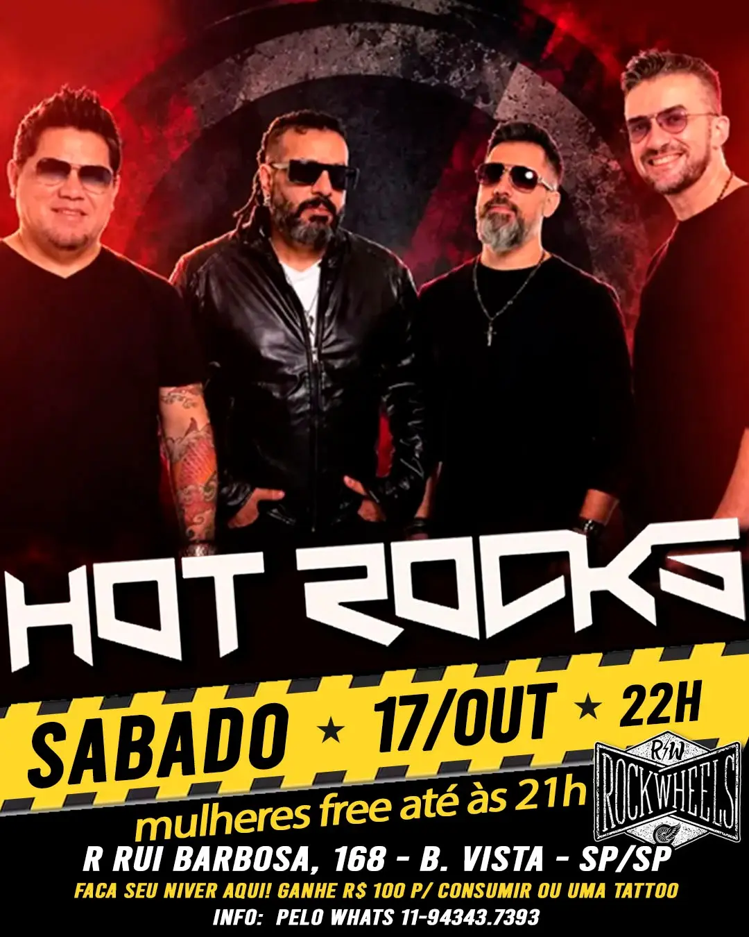 Flyer de Banda Hot Rocks