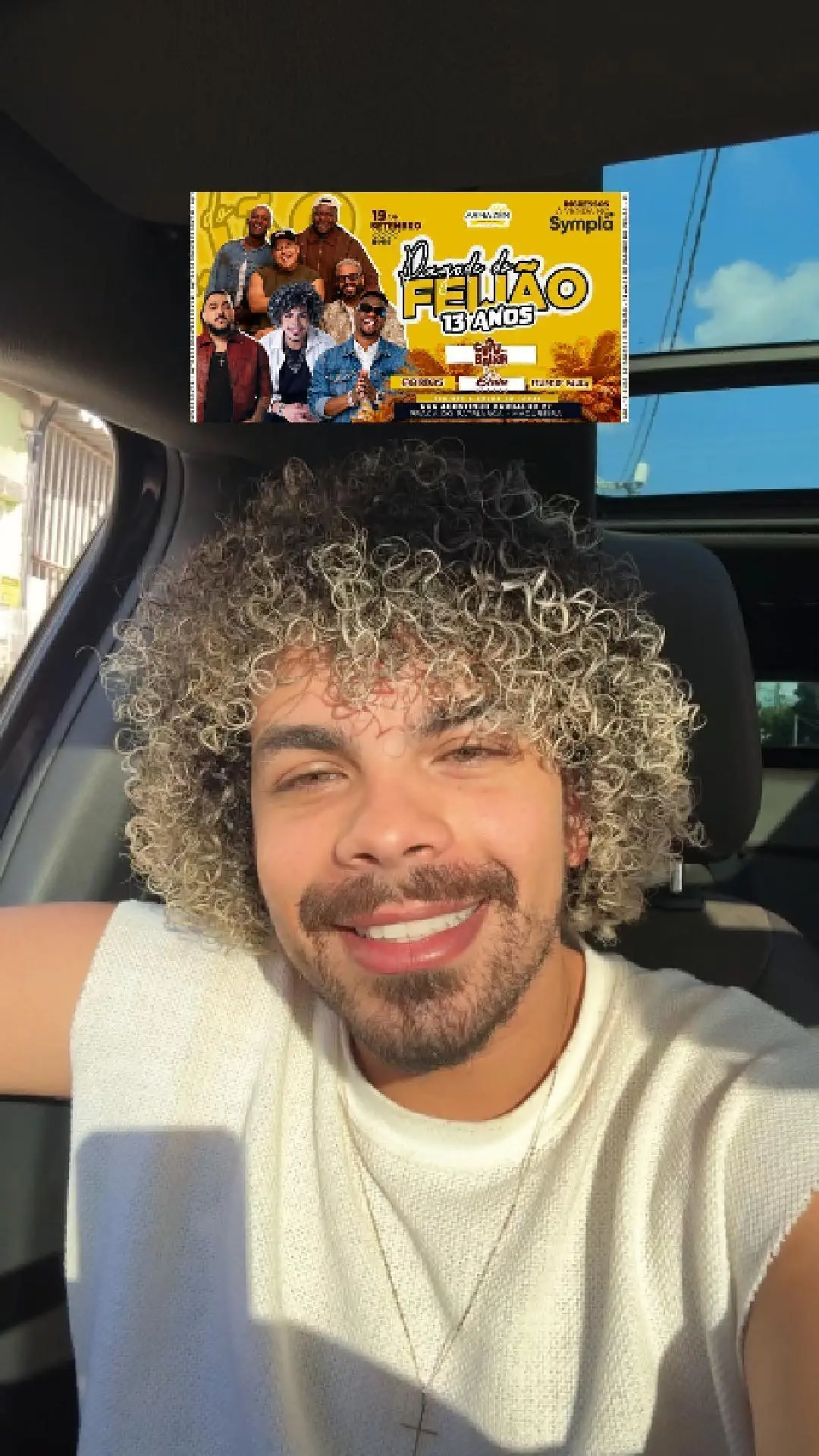 Flyer de Pagode do Feijão, Farias e mais 3 artistas