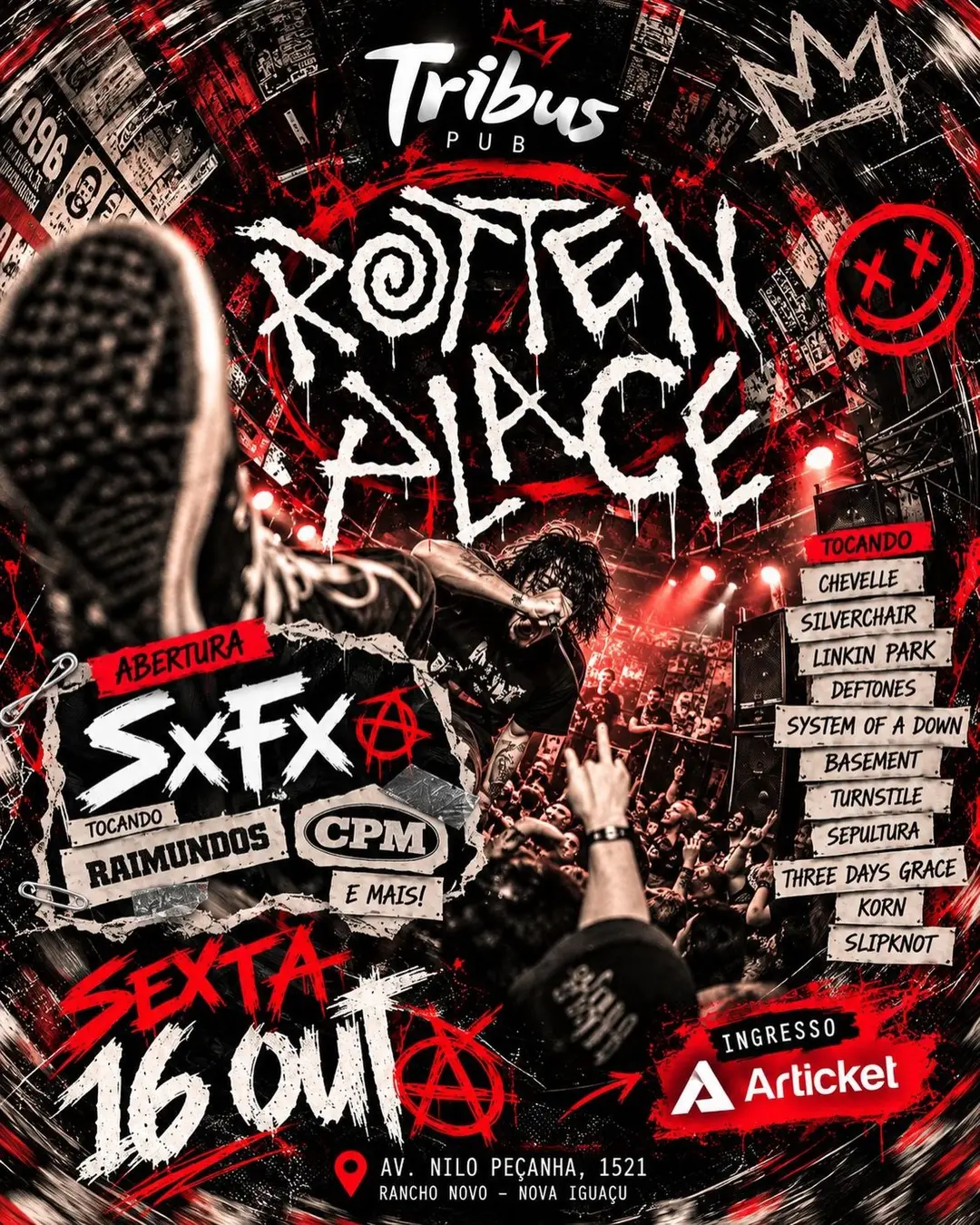 Flyer de Rotten Place e SxFx