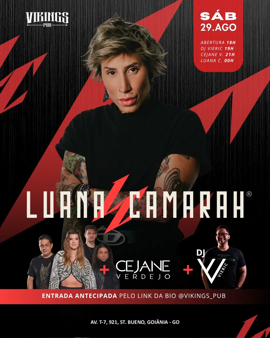Flyer de Cejane Verdejo, Vieric e mais 2 artistas