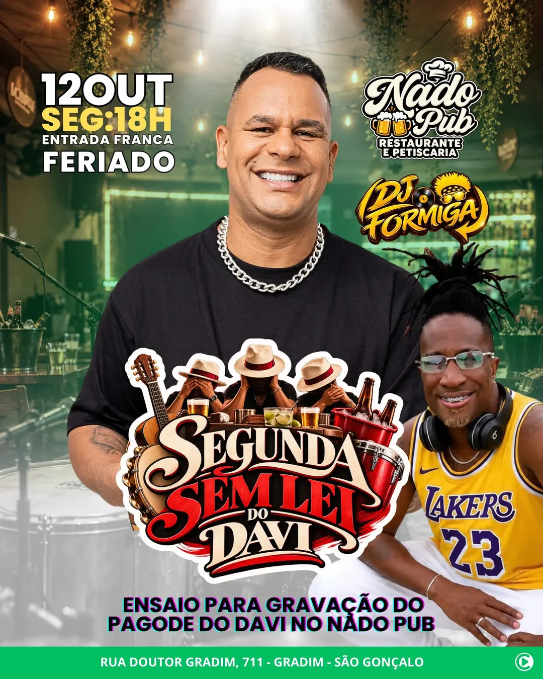 Flyer de Davi e DJ Formiga