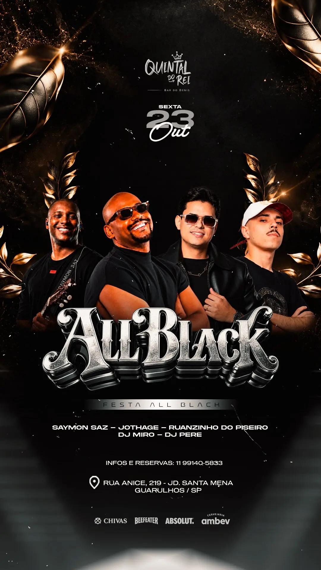 Flyer de Saymon Saz, Ruanzinho do Piseiro e mais 3 artistas