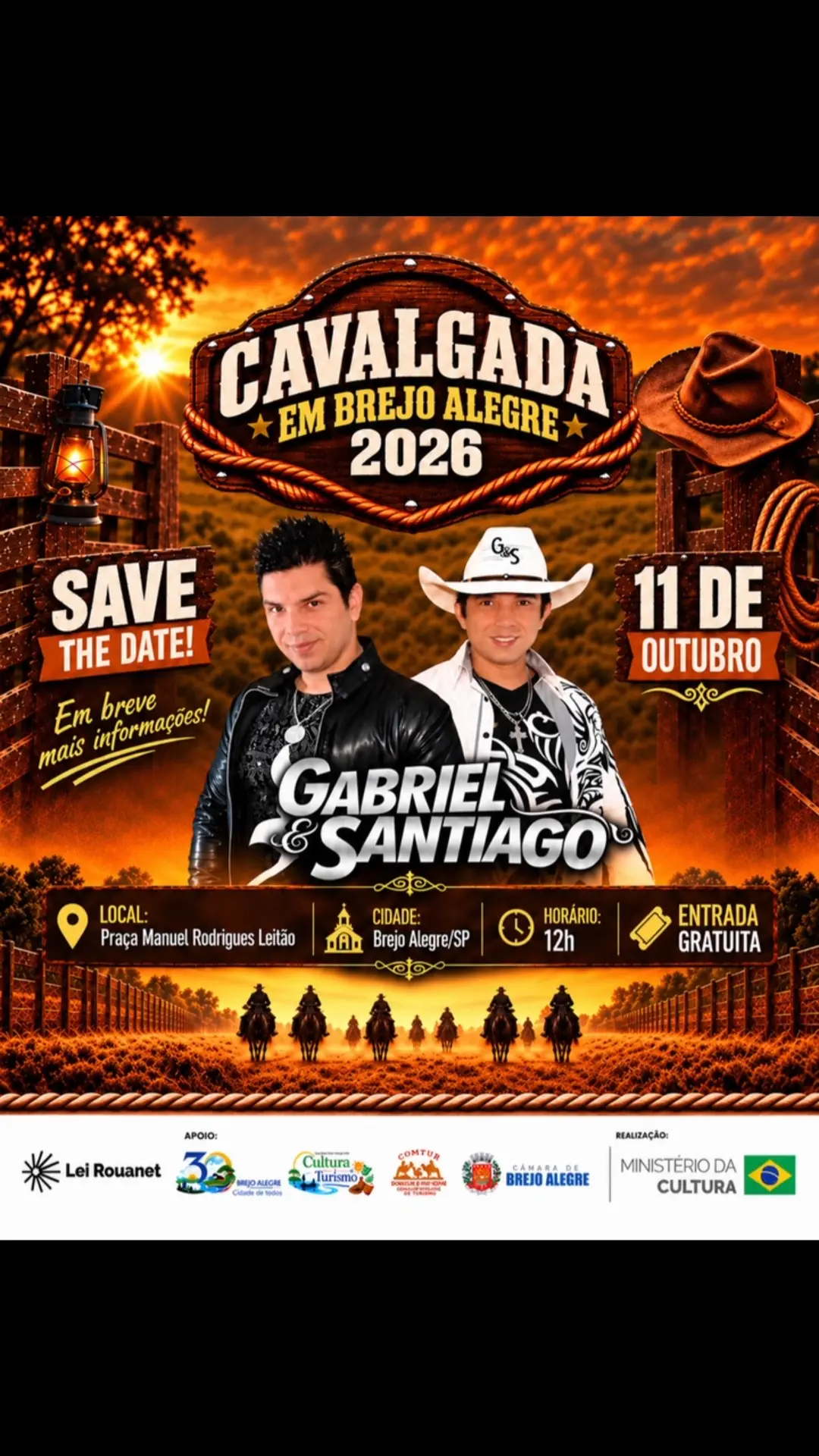 Flyer de Gabriel e Santiago