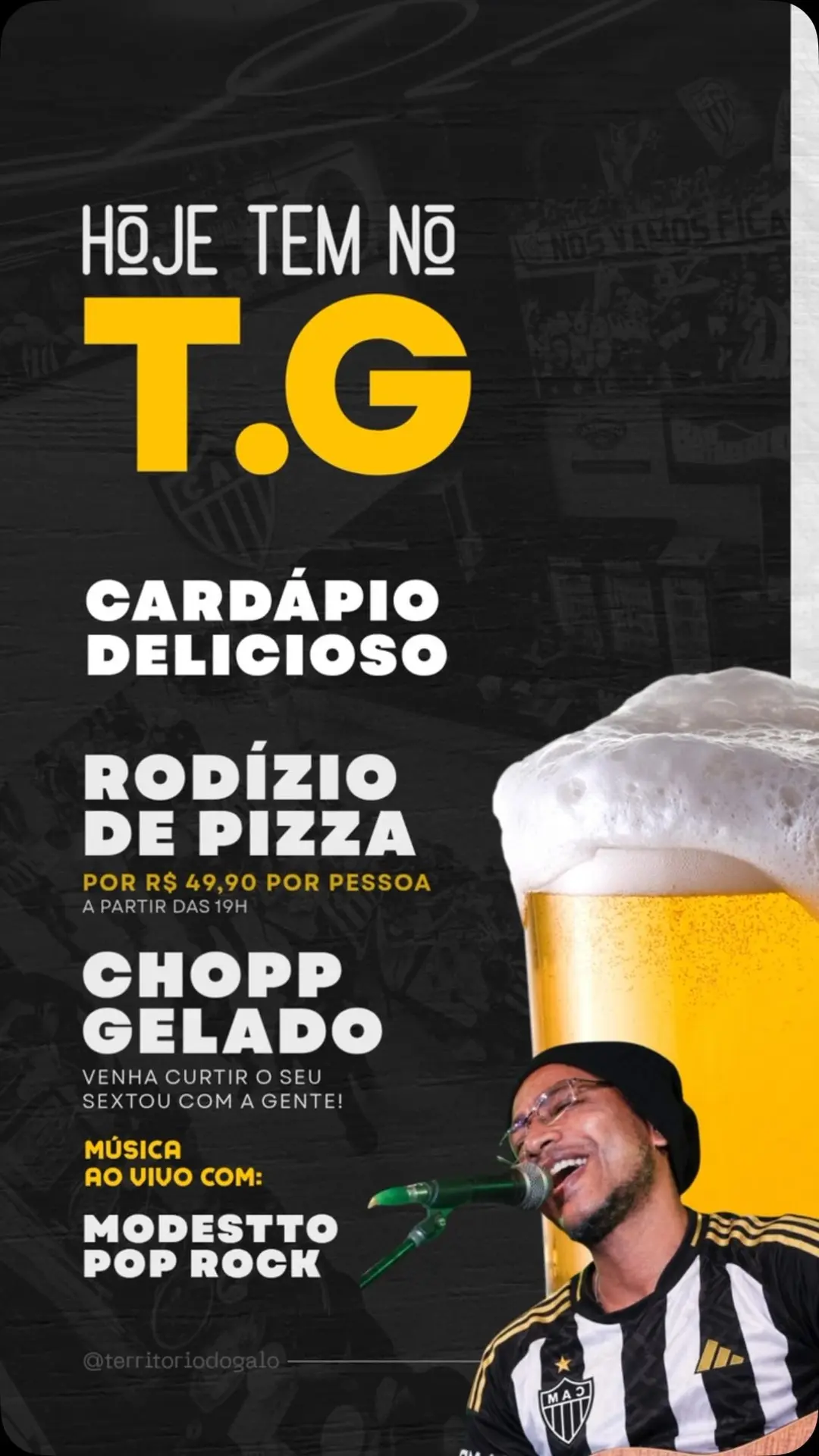 Flyer de Modestto Pop Rock