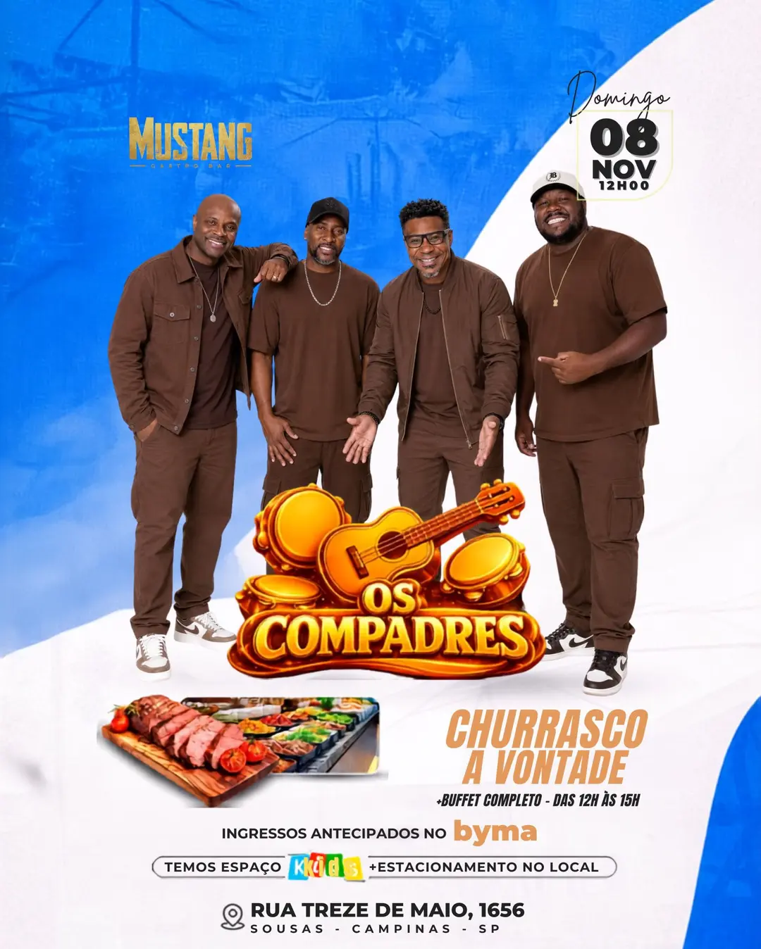 Flyer de Os Compadres