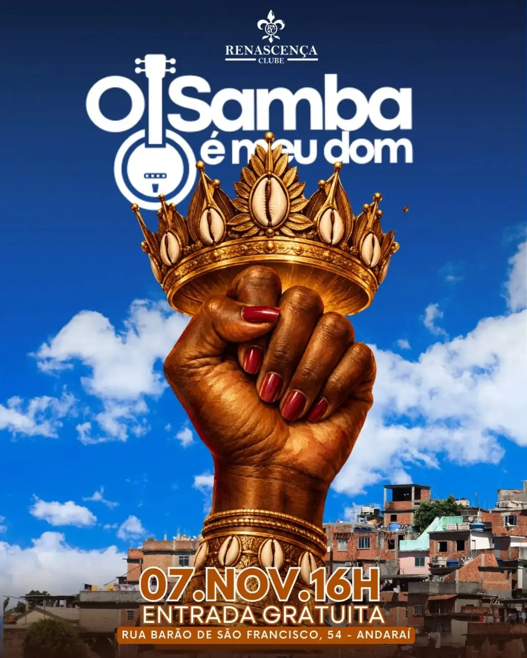 Flyer de O Samba é Meu Dom