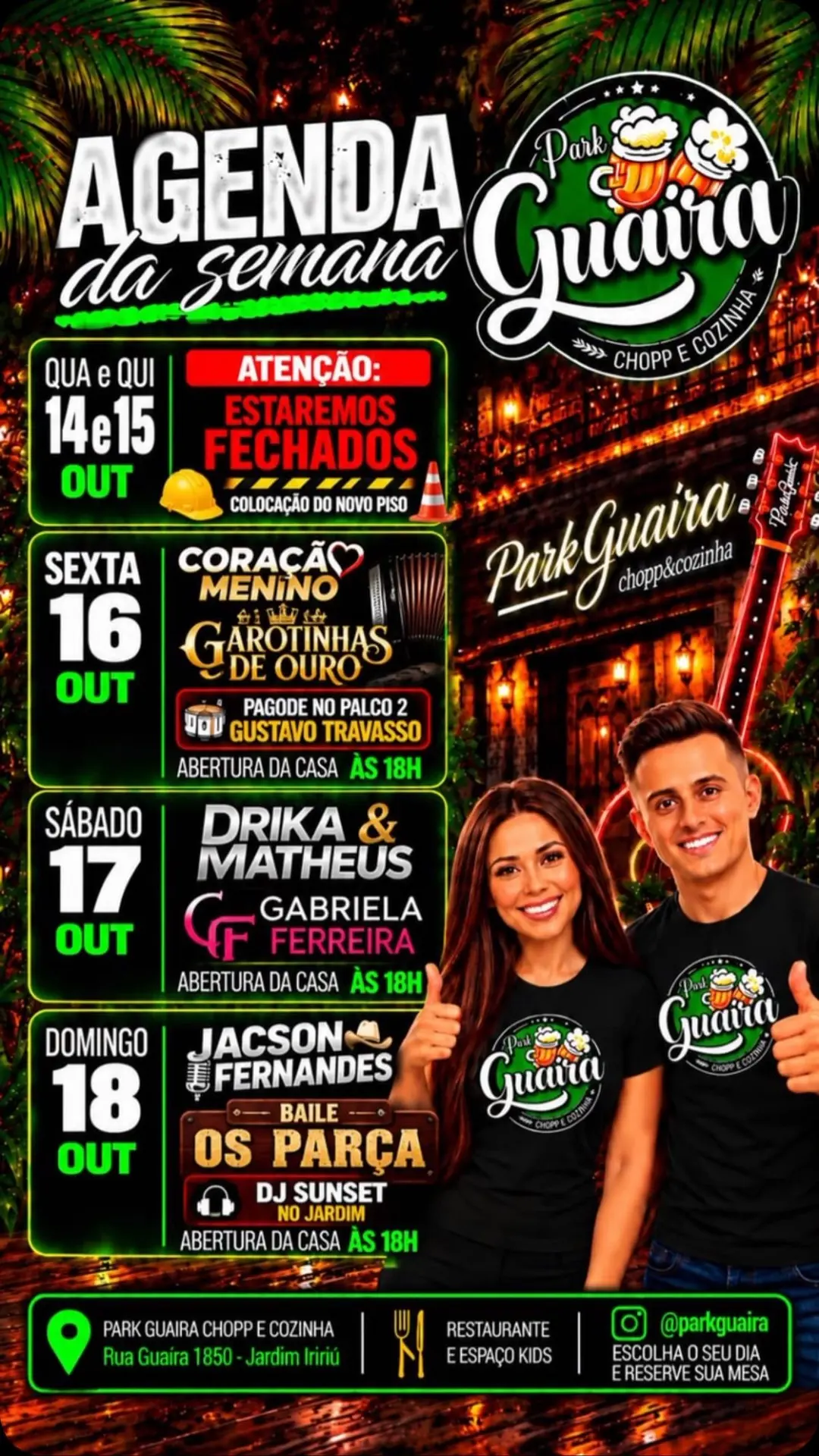 Flyer de Drika & Matheus e Gabriela Ferreira