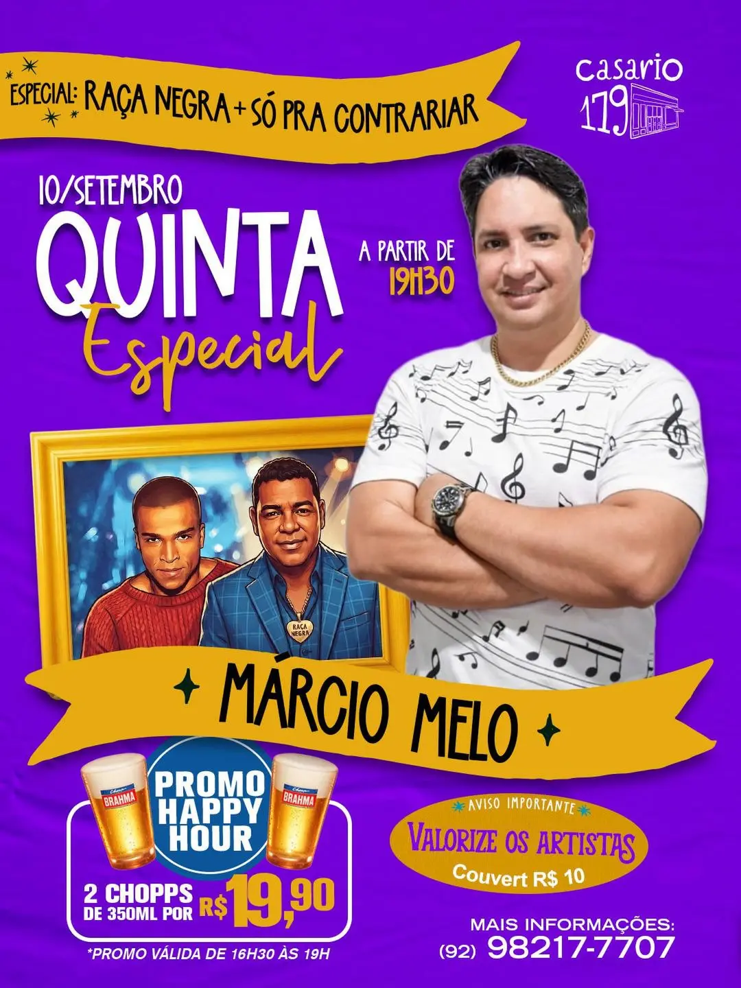 Flyer de Márcio Melo