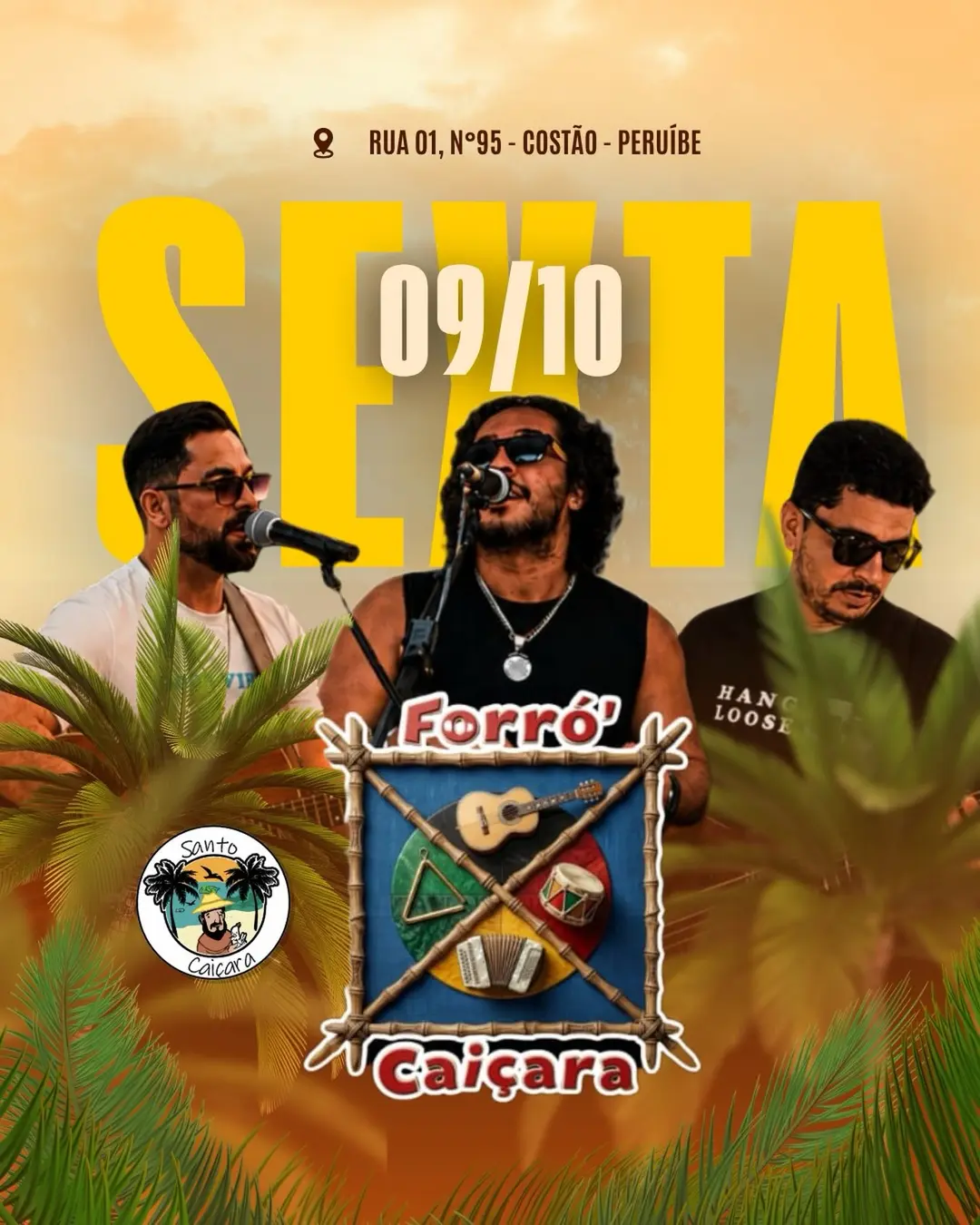Flyer de Banda Forró Caiçara