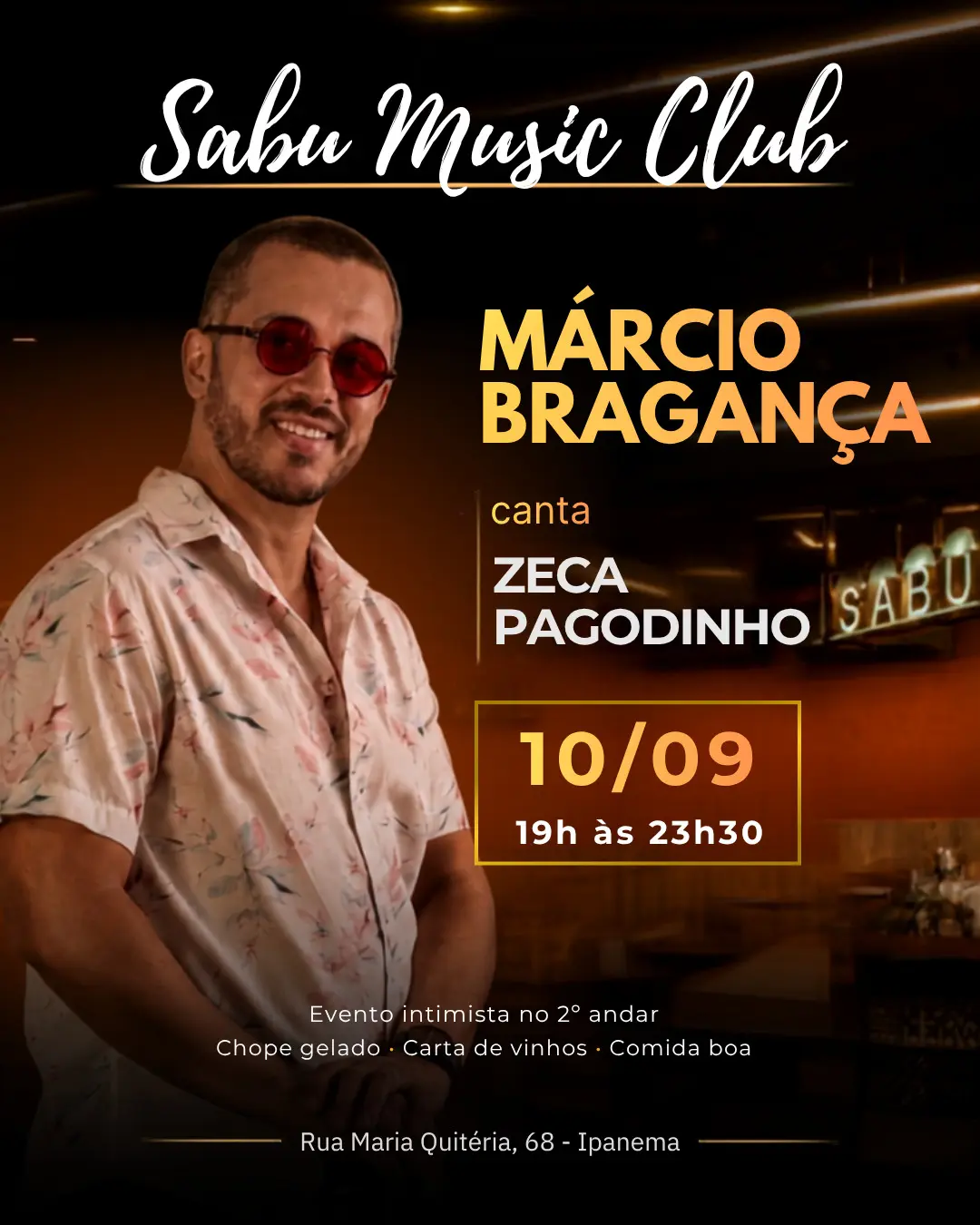 Flyer de Márcio Bragança