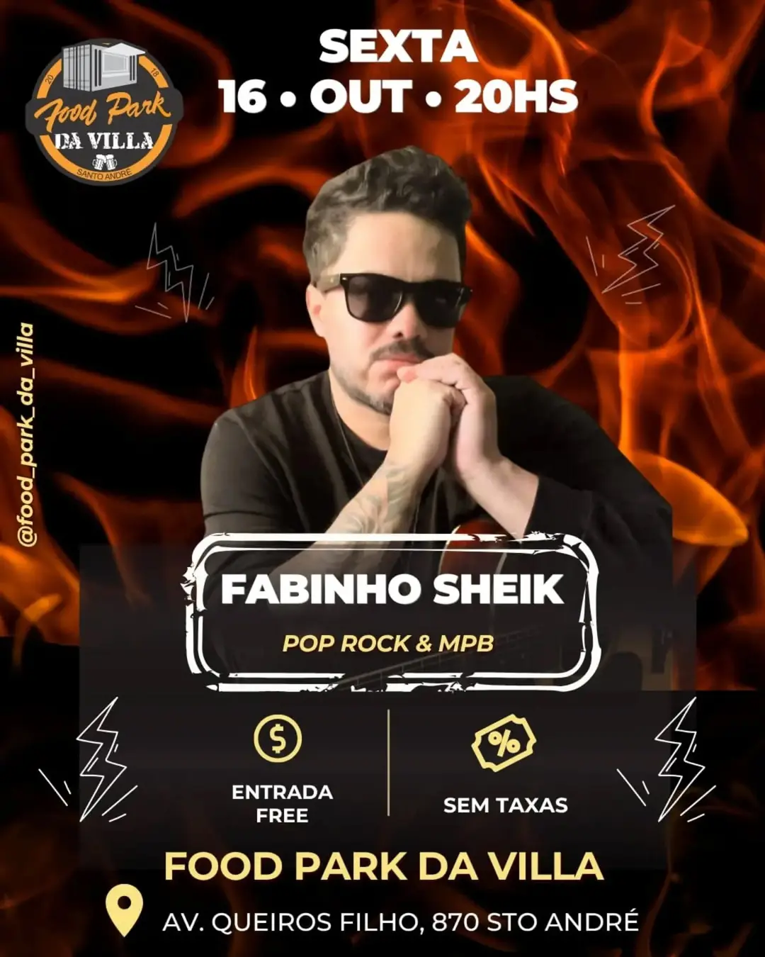 Flyer de Fabinho Sheik