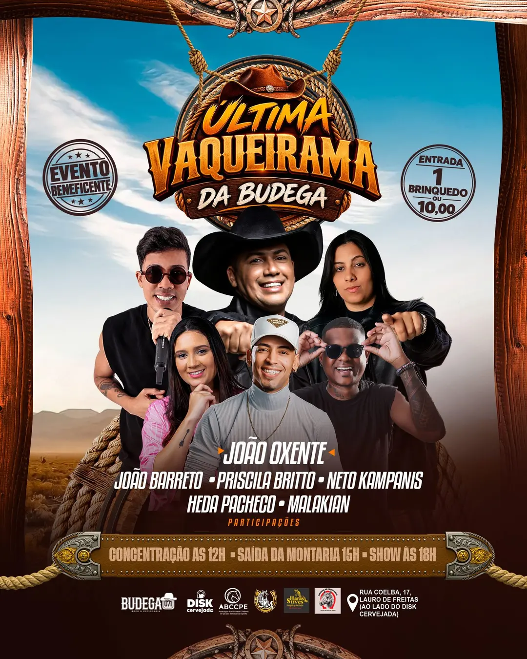 Flyer de Malakianh, Neto Kampanis e mais 4 artistas