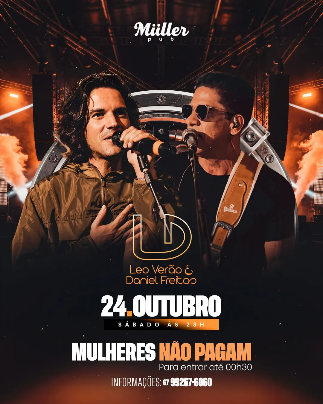Flyer de Leo Verão & Daniel Freitas