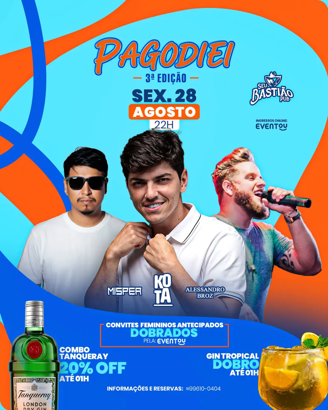 Flyer de Pagode do Kota, DJ Misper e Alessandro Broz